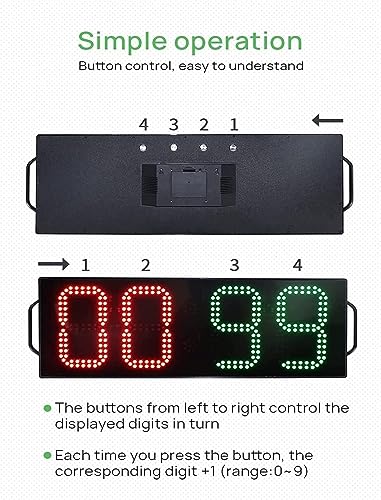 Marcador digital de baloncesto con control remoto y pantalla LED miniatura 3