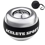 ACELETE Gyro Ball Wrist Exerciser Gyroscope Ball Forearm Strengthener for Stronger Wrist Bones and Muscle (Metal)