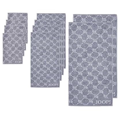 Joop! Handtuch Set, 10-TLG - Cornflower, 2X Duschtuch, 4X Handtuch, 4X Gästetuch Grau Set – Bild 3