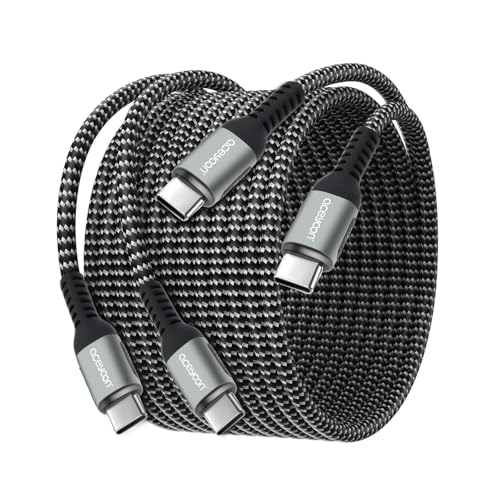 aceyoon 100W USB C auf USB C Kabel 3M, 2 St&uuml;ck PD Schnellladekabel USB C Kabel mit E-Marker Chip Unterst&uuml;tzt QC3.0 Nylon f&uuml;r iPhone 16 15 Plus Pro Max, f&uuml;r MacBook, f&uuml;r Galaxy, f&uuml;r Huawei