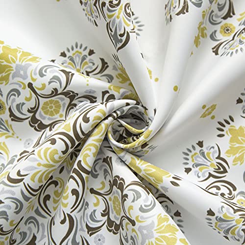 Inselnwald Floral Medallion Pattern Valance Curtains Thermal Insulated Energy Saving Window Valance For Living Room Kitchen Rod Pocket Valance 52 By 18 Inch Yellow #TOP3