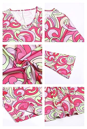 60s 70s Disco Outfit Hippie Costume Women, 1970 Style Clothes Dress Peace Sign Accessories Jewelry Halloween4