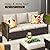 VICLLAX 8 Pieces Patio Furniture Set with 45-Inch Firepit, Outdoor Wicker Conversation Set with 3-seat Sofa, 4 Swivel Rocker and Metal Top Fire Pit Table & 2 Side Table for Garden, Beige Cushion