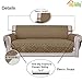 Easy-Going Reversible Couch Cover for 3 Cushion Couch Sofa Cover for Dogs Water Resistant Furniture Protector Cover with Foam Sticks Elastic Straps for Pet Cat (Sofa, Camel/Ivory)