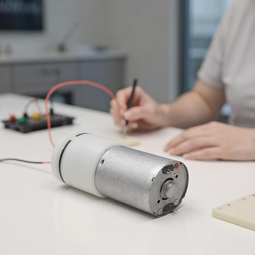 Miniatura 4 de Micro bomba de aire, mini impulsor eléctrico de vacío CC de 12 V, refuerzo de bombeo de aire micro eléctrico para circulación de oxígeno,