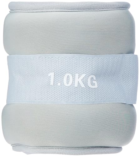 Image of Btag Soft Neoprene Ankle & Wrist Weights (1 kg x 2 Pcs) | Adjustable Strap | Unisex Leg & Arm Weight Cuffs for Gym, Workout & Training (Grey)