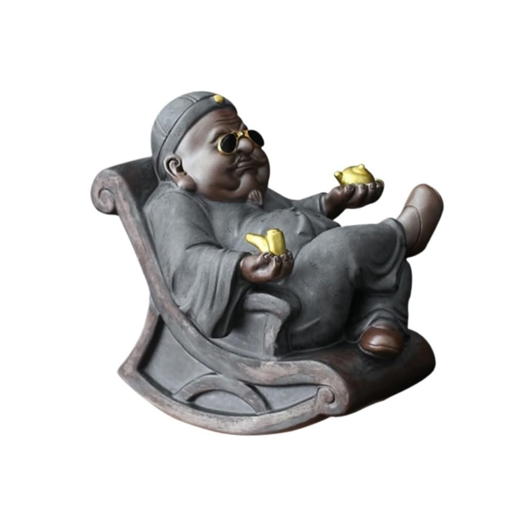 ENGENDER Kung Fu Tea Pet Purple Sand Handmade Tea Pet Ornaments Living Room Decoration Desktop Chinese Character Tray Kung Fu Set