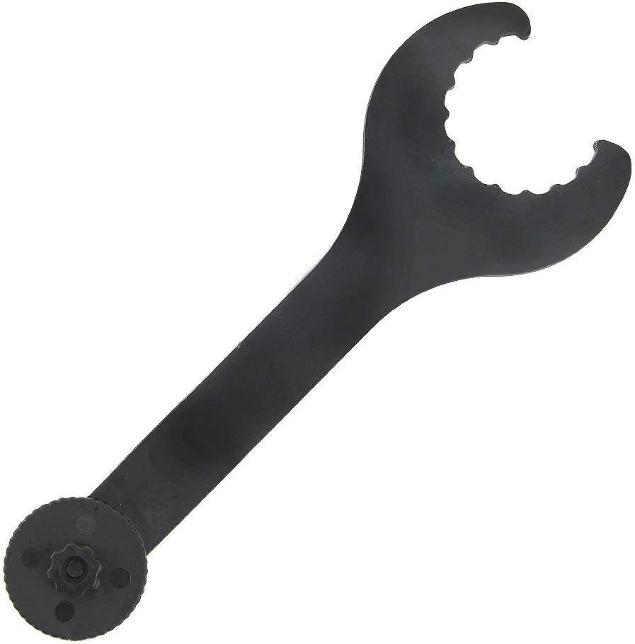 Bicycle Wrench Bottom Bracket Spanner Carbon Steel Install Removal Spanner Wrench Black Bicycle Axle Wrench Tool for Shimano Hollowtech 2(22CM Length)