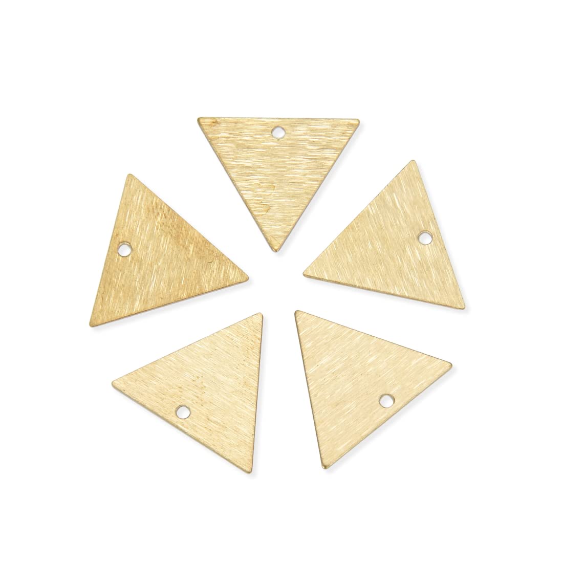 20pcs Adabele Brushed Raw Brass Triangle Charm Geometric Component 18.5mm (0.73 inch) Pendant No Plated/Coated For Earrings Necklace Jewelry Craft Making CF-A7