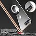 DAUPIN Compatible with iPhone 8 Plus Case with 360 Rotation Metal Ring Holder Stand, Support Magnetic Car Phone Mount Soft TPU Bumper PC Clear Hard Protective Phone Case for iPhone 7 Plus (Rose Gold)