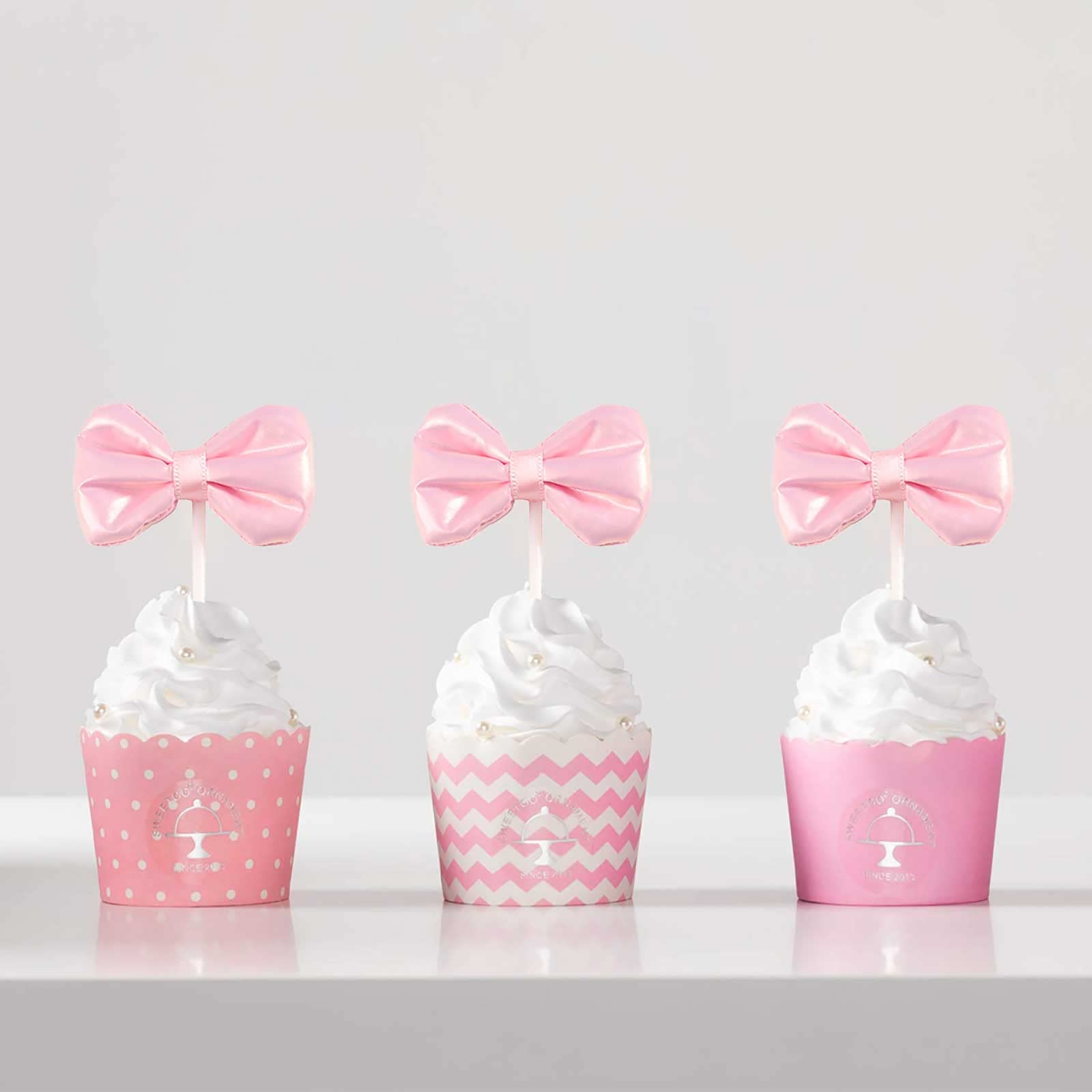 LaVenty Décoration De Gâteau En Forme De Nœud En Ruban Rose Avec Perles - Décoration De Gâteau D'anniversaire, Coquette - Décoration De Fête D' Anniversaire