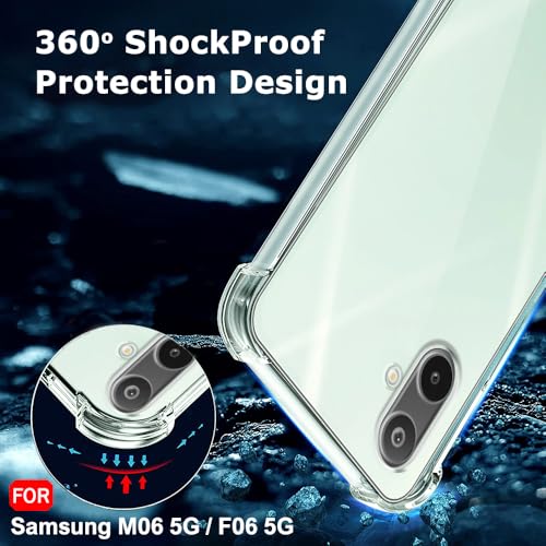 Image of TheGiftKart Transparent Crystal Clear Back Cover Case for Samsung Galaxy M06 5G / F06 5G | Shockproof Soft TPU Case | Cushioned Edges for Ultimate Protection Back Cover Case (TPU, Transparent)