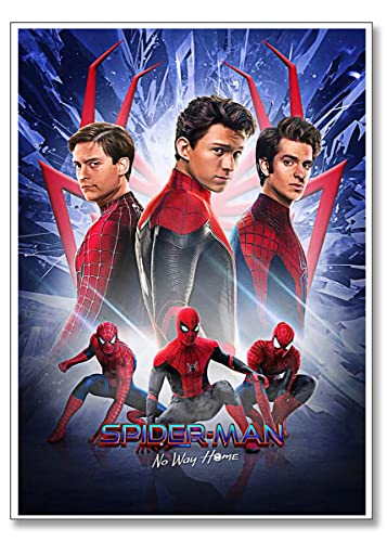 2021 Spiderman No Way Home Poster Artwork Spiderman Canvas Wall Art Super Hero Spider Man Poster Art Print Paitings Spiderman Movie Poster Wall Decor for Bedroom Livingroom 16x24 Inch Unframed