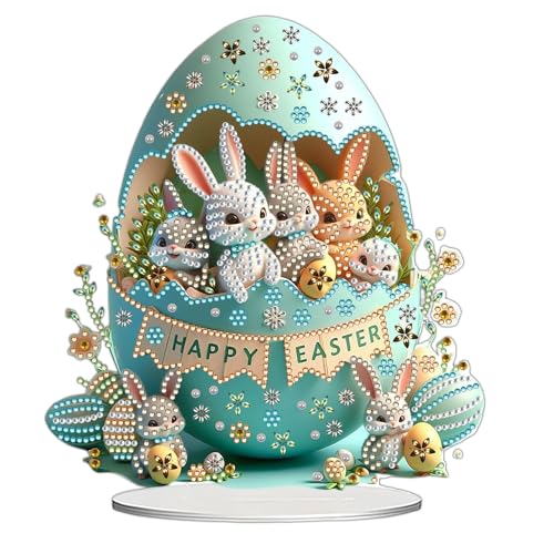 Diamond Painting Ostern Tischdeko Hase 5d Diamond Painting Frühling Diy Bastelset Osterdeko Zum Aufstellen Kreative Frühlingsdekoration Für Zuhause