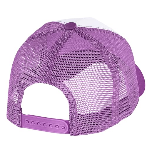 Image of Falari 5-Panel Mesh Baseball Cap, Trucker Hat, Structured Plain Design, Cotton, Adjustable Size