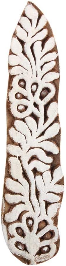 Indian Shelf Vocalforlocal Handmade Brown Set of 1 New Wooden Printing Block