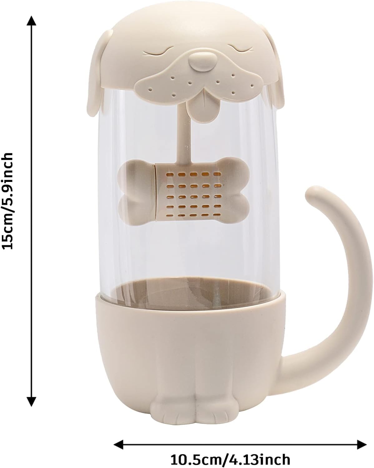 Tazza Da Tè Con Gatto E Infusore - Vetro 250ml, Regalo Perfetto Per Amanti Dei Gatti - Foto 3