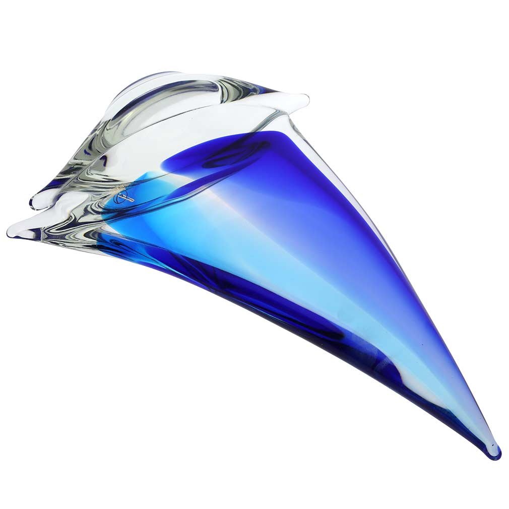 Amazon.co.jp: GlassOfVenice ムラーノガラス ラージ ヨット アクア