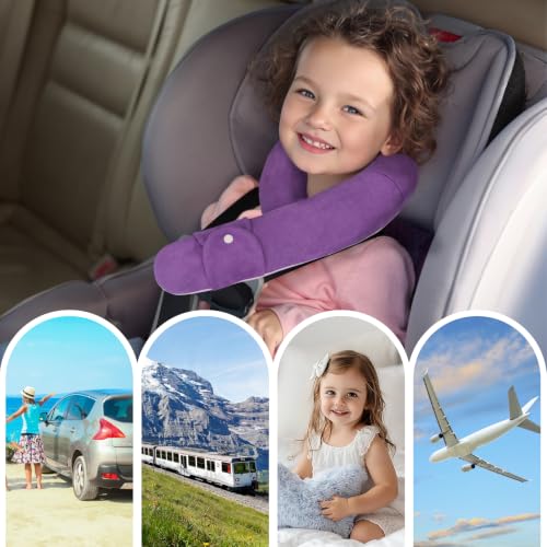 Image of Kids Travel Neck Pillow, Toddler Travel Pillow for Car & Airplane