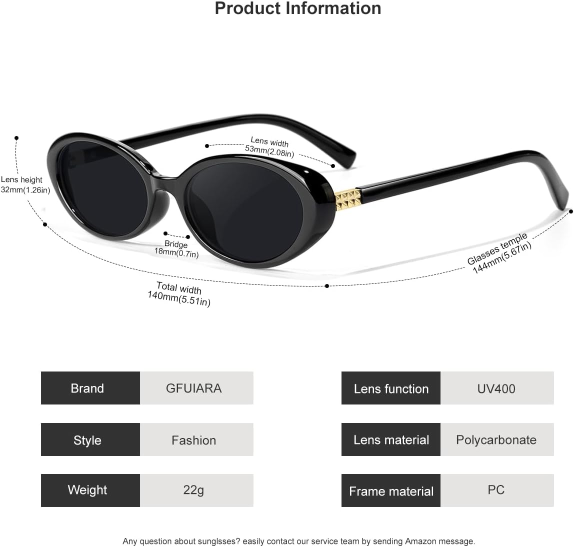 Retro Oval Sunglasses for Women Men UV400 Protection 90s Sunnies Vintage Small Frame Lightweight Sun Glasses - Image 6