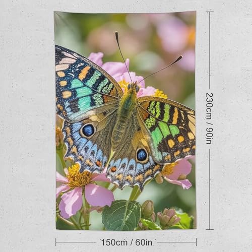 Tenture murale douce papillon vintage couverture légère de 152 cm - 2