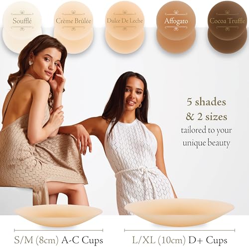 Premium Nipple Covers for Women - Invisible, Reusable Adhesive Silicone Pasties2