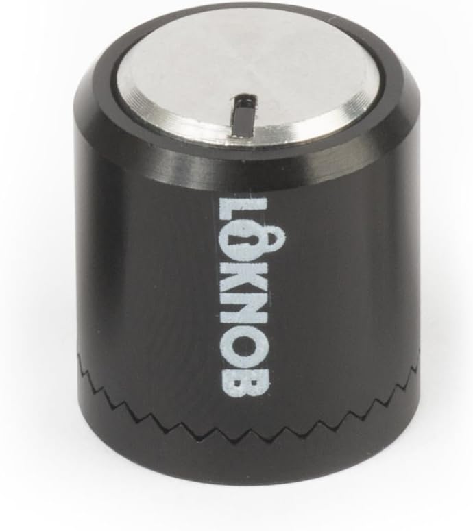Knob - Loknob, Large Series, 3/4" Outer Diameter, Color: Black/Silver