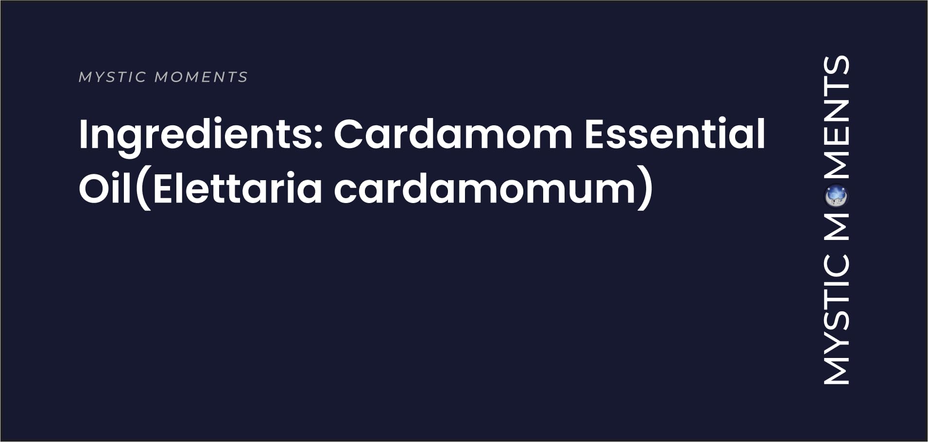 Mystic Moments | Huile essentielle de Cardamome | 100ml | Elettaria cardamomum apporte aux diffuseurs, aux mélanges d'huiles et aux formulations parfumées un arôme comforting exotic.
