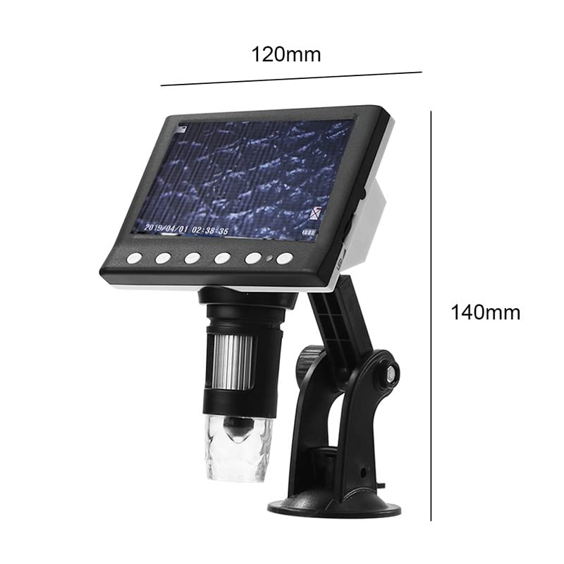Microscope 1000X 8 Digital Microscopes LED Electronic 4.3 Inch Magnifier