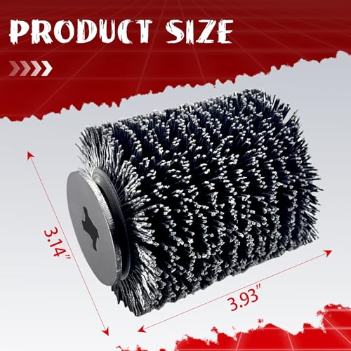 Image of Replace Restore WRBW80 80 Grit Nylon Brush Abrasive Drawing Wire Wheel Wood Timber Cleaning Texturing Compatible with All Restore, Porter Cable, Craftsman Drum Sander Tools for Woodworking