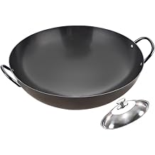 Yap maz Wok, Karbon  elik Wok Tava Kapakl  Woks & Stir-Fry Tavalar  Kimyasal Kaplamal  D z Tabanl  Tencere  in Wok 34 cm 40 cm