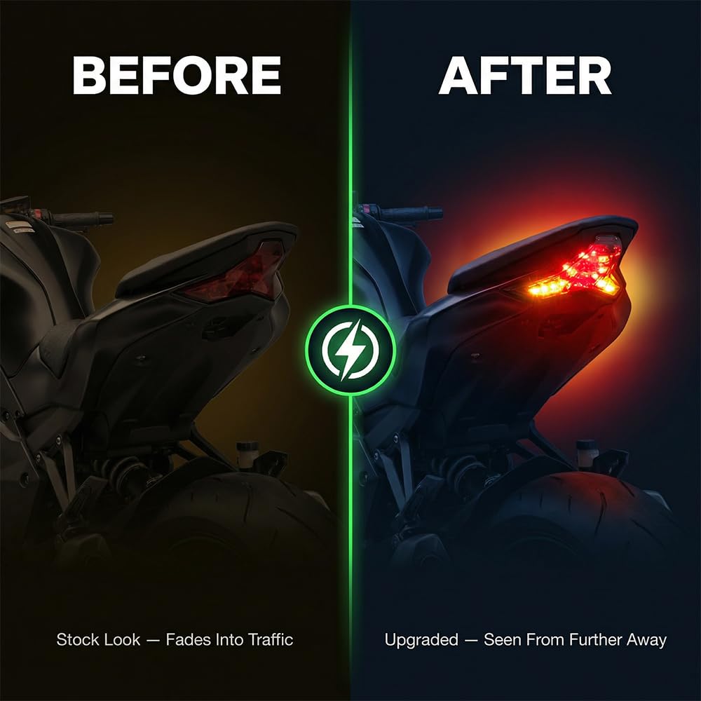 Amazon.com: CZLLQXWWCX 2024 ZX6R LED Tail Brake Light For Ninja