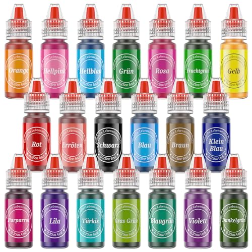 Fettlösliche Lebensmittelfarbe 20 Farben Waysroma Lebensmittelfarbe ölbasis für Schokolade Oil Food Coloring Hohes Konzentrat Lebensmittelfarbe Fondant Makronen Ostereier Creme Osterkuchen Donuts
