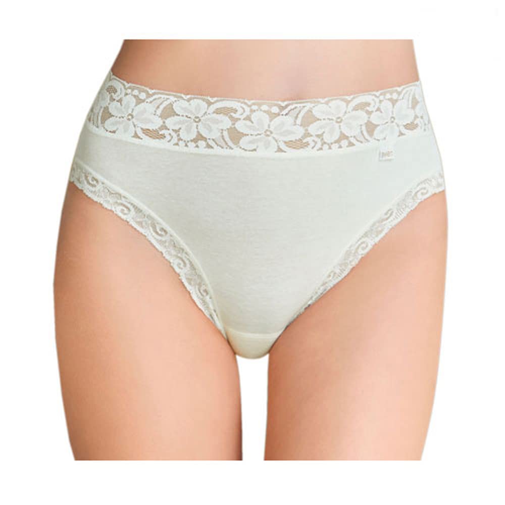 AVET - 3324 Pack de 6 Braga Mujer Alta Algodon Lycra sin Costuras y Encaje Color: Petalo Talla: M