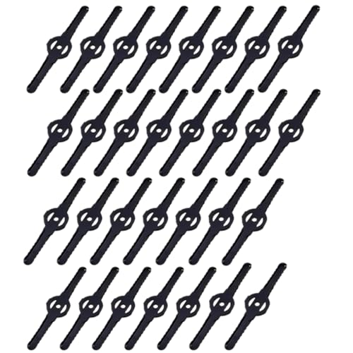 EIHI 30 Pièces Noir Lame Débroussailleuse, Lame Coupe Bordure, Lame Plastique Coupe Bordure, Acessoires pour Coupe-bordures
