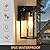 DAKAFUL 2-Pack Outdoor Wall Light Fixture, Exterior Porch Light with E26 Sockets &Glass Shades, Modern Wall Sconce for House Patio Garage Door