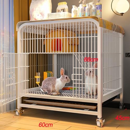 Conigliera da interno per 2 conigli, furetti, cincillà, gattini, con tetto, recinto per piccoli animali