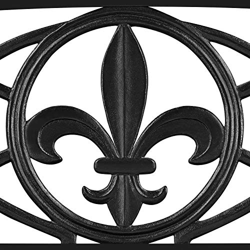 Yaheetech Outdoor Porch Swing, 2 Persons Patio Swing Chair Metal Hanging Bench, Heavy Duty 500lb Weight Capacity Swing Seat All-Weather Resistant, Black