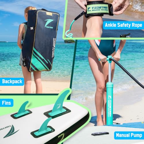 Image of 11'6 inch Inflatable Stand Up Paddle Boards, Premium SUP Accessories, Non-Slip Comfort Deck for Youth & Adults