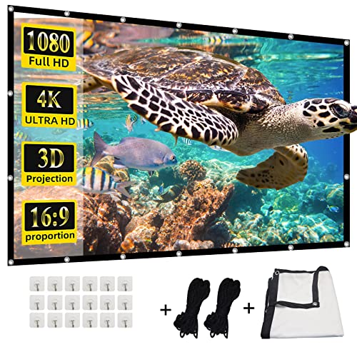 Projector Screen,HUANYINGBJB 4K 16:9 HD Rear Front Projector Screens Foldable Projection Screen Double-Sided Portable Outdoor Indoor Projectors Screen for Movie Home Theater (200 inches) by HUANYINGBJB - Used condition - US$43.14