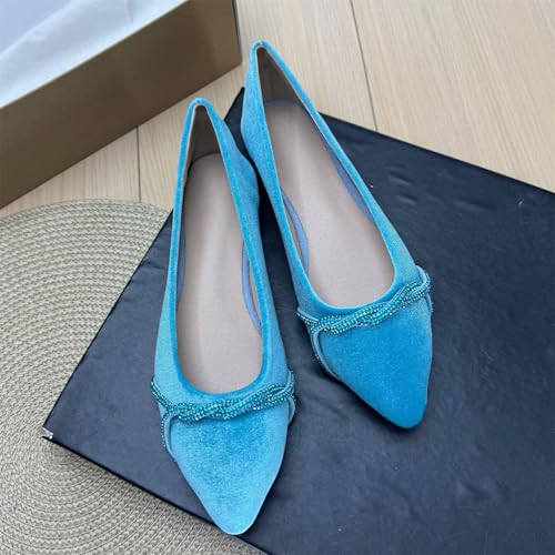 Image of Stunner Womens Flats Fashion Pointed Toe Bowknot Ballet Flats Cute Slip On Dress Flats Comfortable Party Wedding Flats2