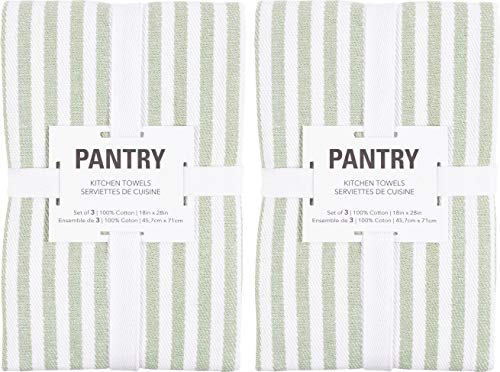 KAF Home Premium Kitchen Towels (18" x 28", 6 Pack), Large 100% Cotton, Flat & Terry Absorbent Dish Towel Set(Sage) - Thumbnail 5
