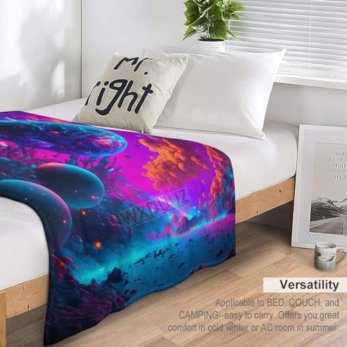 Couverture jeté flannel espace 150x200 plaid canapé chaud - 6