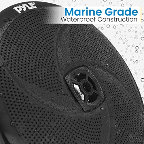 Pyle Dual 8'' Marine Speakers, Waterproof 2-Way Full Range Audio, 320W Max Stereo Sound, Black Slim Low-Profile Design, Boat & Off-Road Use, Universal OEM Fit (Pair) Pyle Dual 8'' Marine Speakers, Waterproof 2-Way Full Range Audio, 320W Max Stereo Sound, Black Slim Low-Profile Design, Boat & Off-Road Use, Universal OEM Fit (Pair)