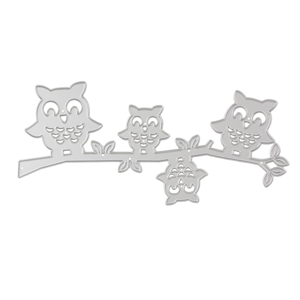 10 Set DIY Metall-Stanzformen für Fotoalbum Kartenherstellung Eule 146 x 68 mm