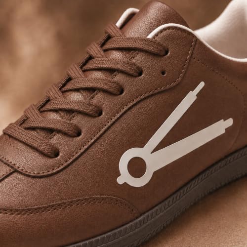 Image of Cos tan Raftaar Mitti Brown Sneakers, Vegan Leather, Lace-Up