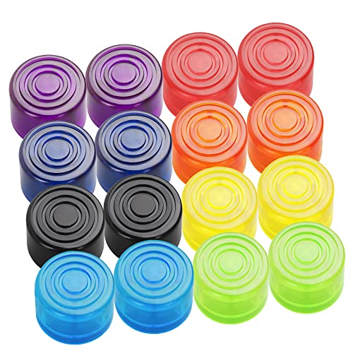 Chudian 16pcs Guitarra Efecto Pedal Topper para Efectos de Distorsión, Tapa de Uñas de Plástico para Guitarra Efecto Pedal, Protector para Pedal de Distorsión para Bajo de Guitarra(8 colores)