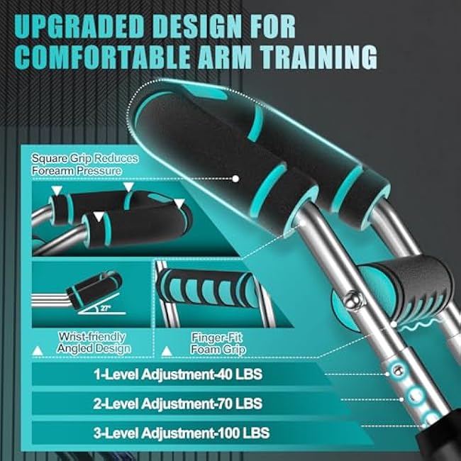 2025 Pro Twister Arm Trainer, Adjustable Power Twister Bar, Chest Shoulder Arm Workout Equipment, Portable Detachable Upper Body Fitness Machine for Home & Gym