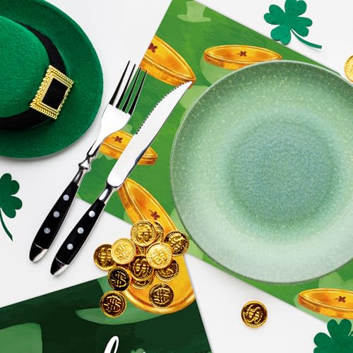 Set de table Saint-Patrick trèfle rectangulaire déco table salle à manger