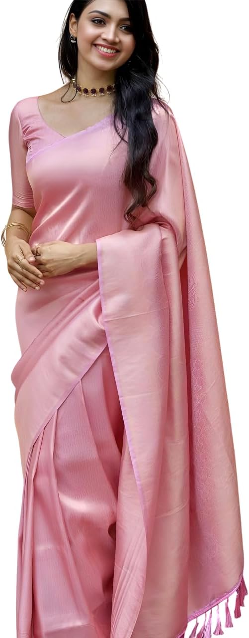 MAHEK Banarasi kanjivaram Sarees for Women's Indian Saree Fancy Wedding saree Party Wear sari & Blouse Piece.